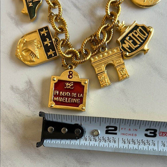 Karl Lagerfeld Vintage Gold Charm Necklace - Picture 9 of 9